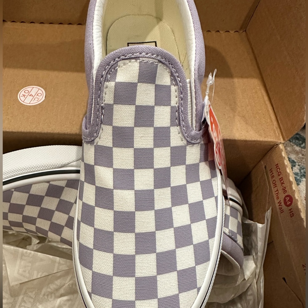 Girls Vans classic slip on lavender size 1